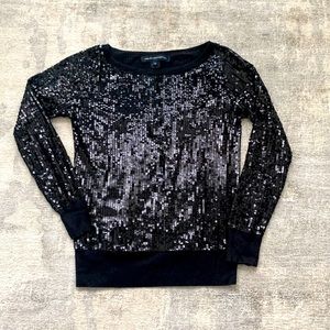 French Connection Black sequin sweater